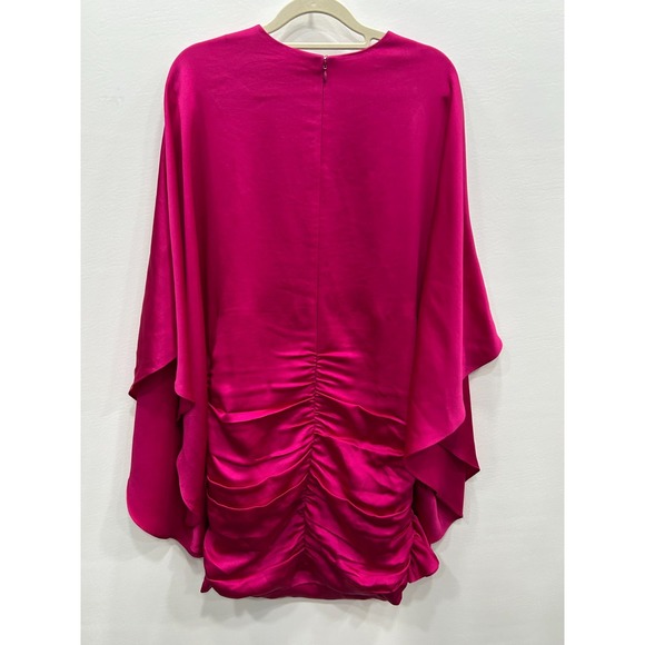 Jonathan Simkhai Kadence Dress Womens 2 Bell-Sleeve Satin Mini Elegant Evening - Picture 7 of 10